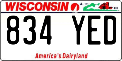 WI license plate 834YED
