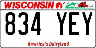 WI license plate 834YEY
