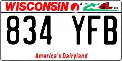 WI license plate 834YFB