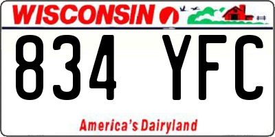 WI license plate 834YFC