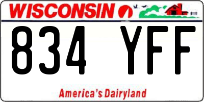 WI license plate 834YFF