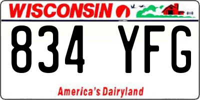 WI license plate 834YFG