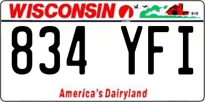 WI license plate 834YFI