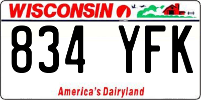 WI license plate 834YFK