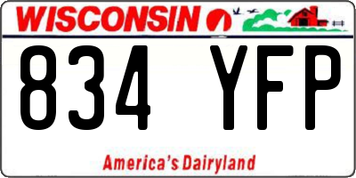 WI license plate 834YFP