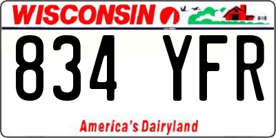 WI license plate 834YFR