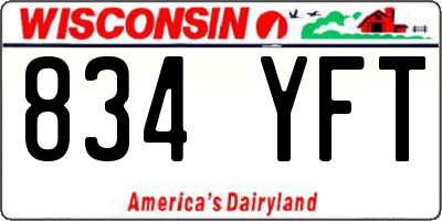 WI license plate 834YFT