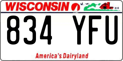 WI license plate 834YFU