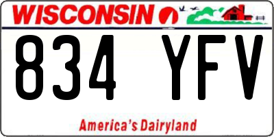 WI license plate 834YFV