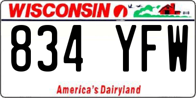 WI license plate 834YFW