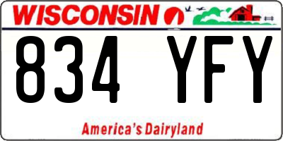 WI license plate 834YFY