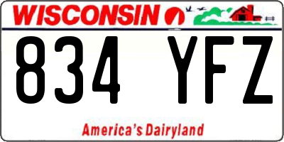 WI license plate 834YFZ