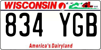 WI license plate 834YGB