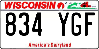 WI license plate 834YGF