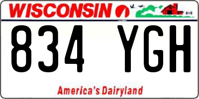WI license plate 834YGH