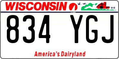 WI license plate 834YGJ