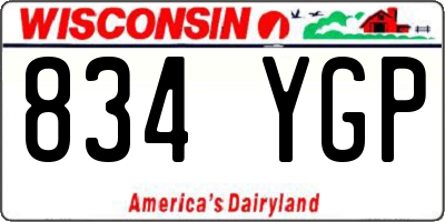 WI license plate 834YGP