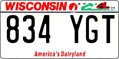 WI license plate 834YGT