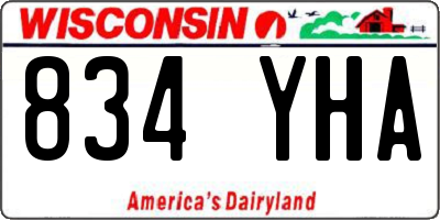 WI license plate 834YHA