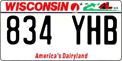 WI license plate 834YHB