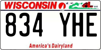 WI license plate 834YHE