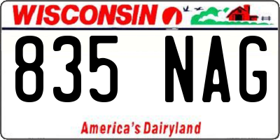 WI license plate 835NAG