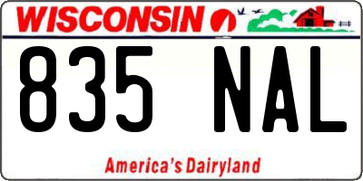 WI license plate 835NAL