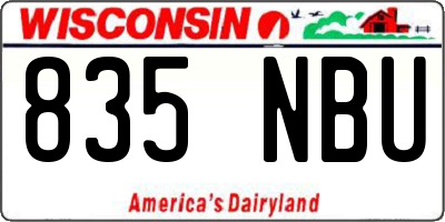 WI license plate 835NBU