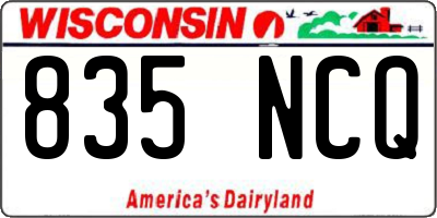 WI license plate 835NCQ