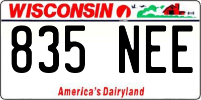 WI license plate 835NEE