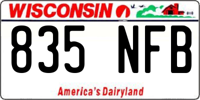 WI license plate 835NFB