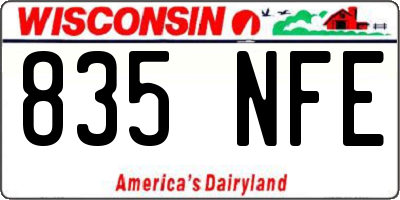 WI license plate 835NFE