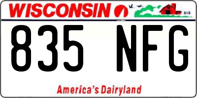 WI license plate 835NFG