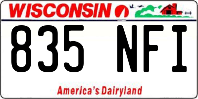 WI license plate 835NFI