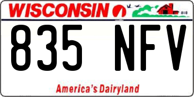 WI license plate 835NFV