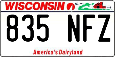 WI license plate 835NFZ