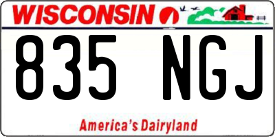 WI license plate 835NGJ