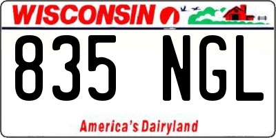WI license plate 835NGL