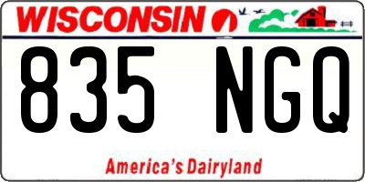 WI license plate 835NGQ