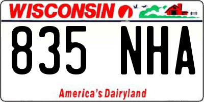 WI license plate 835NHA