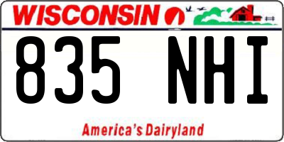 WI license plate 835NHI
