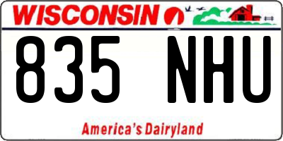 WI license plate 835NHU