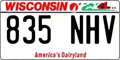 WI license plate 835NHV