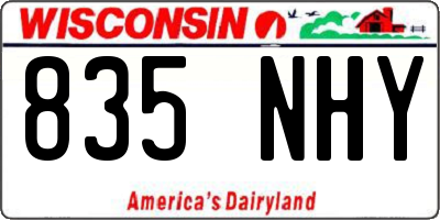 WI license plate 835NHY