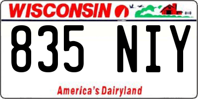 WI license plate 835NIY