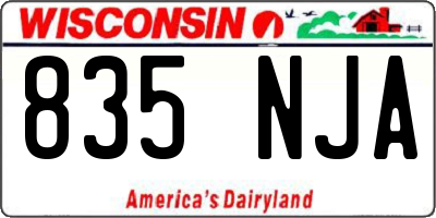 WI license plate 835NJA