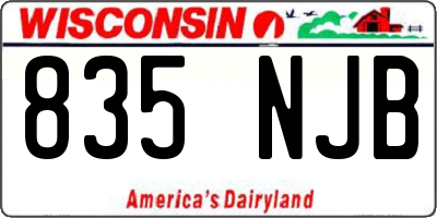 WI license plate 835NJB
