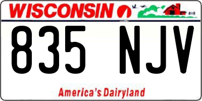 WI license plate 835NJV