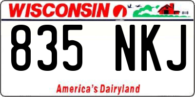 WI license plate 835NKJ