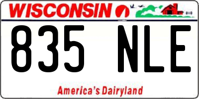 WI license plate 835NLE